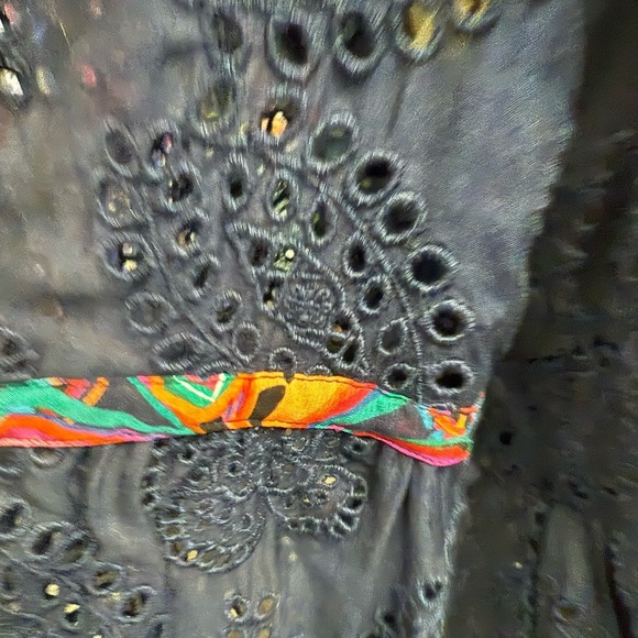 N.w.t. Johnny Was Tamera Eyelet Blouse Size Large Bell Sleeves - Picture 9 of 13